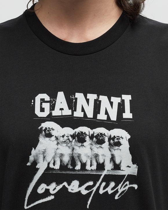 沸騰ブラドン Relaxed Love Puppy Jersey Thin Ganni Tee Store BSTN | Black トップス