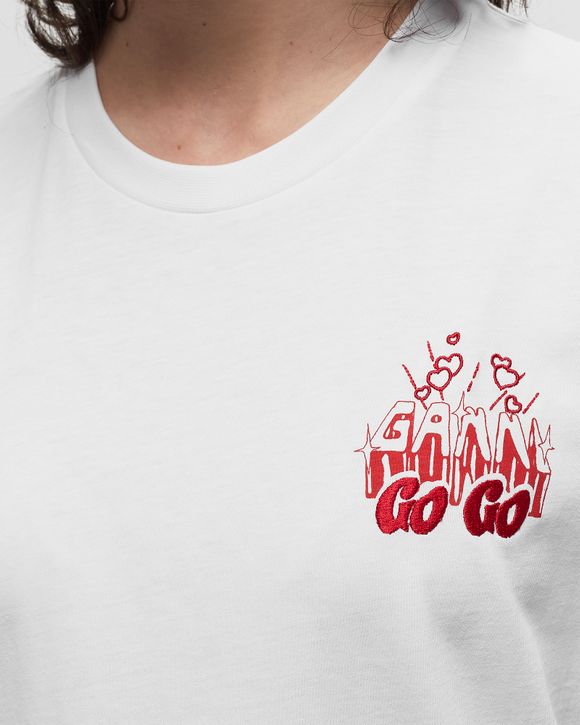 Ganni Thin Jersey GoGo Relaxed Tee White | BSTN Store