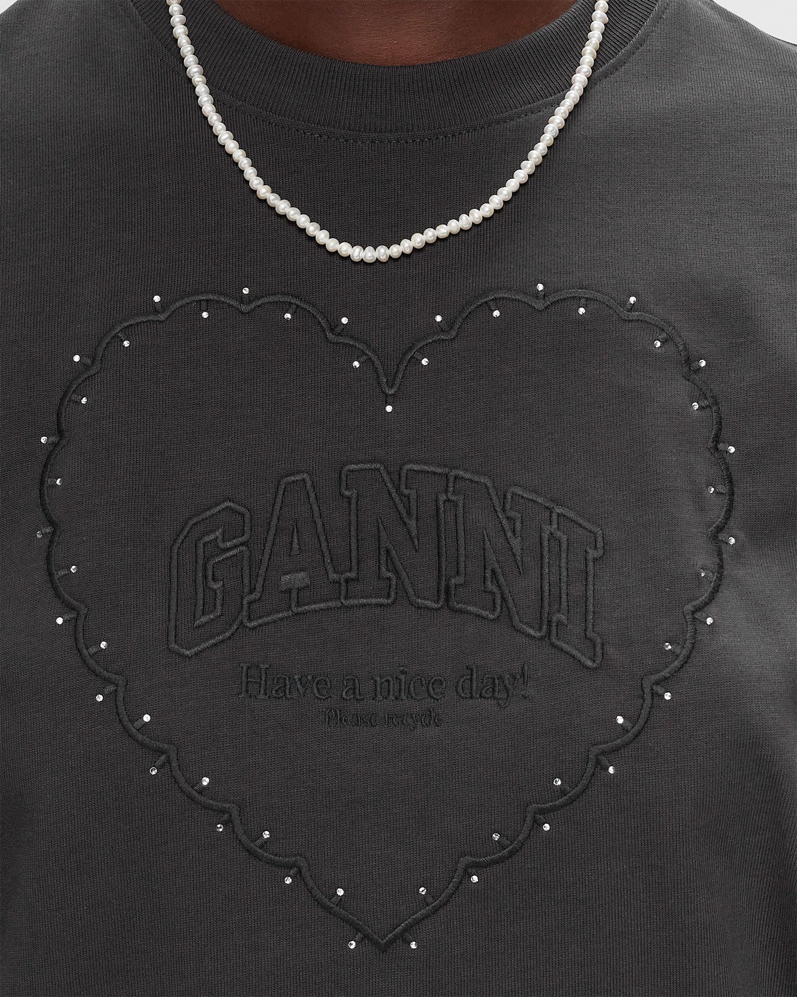 Heavy Cotton Drop Shoulder Heart Tee