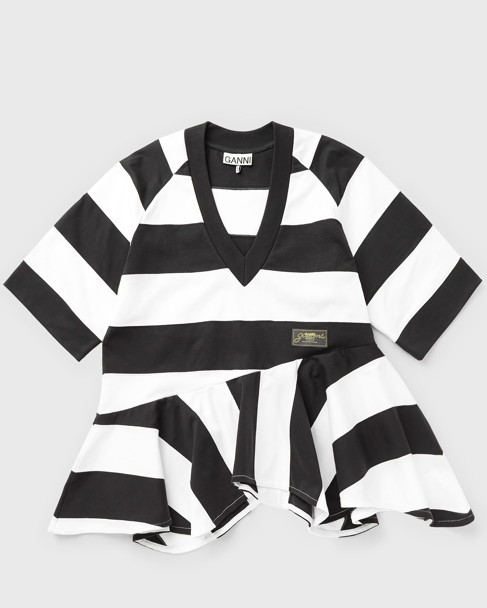 Striped Heavy Cotton Peplum T-shirt