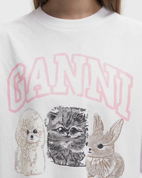 GANNI ロンT Re-cut Heavy Jersey Animals Long sleeve T4275 Ganni Re-cut Heavy Jersey Animals Long sleeve White | BSTN Store
