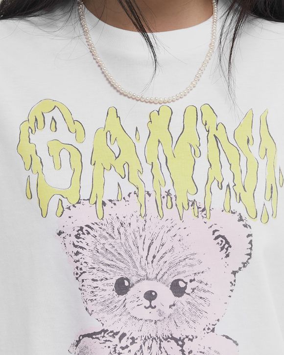 [GANNI]★Basic Jersey Teddy Relaxed T-shirt Phantom Black Basic Jersey Teddy Relaxed T-shirt | GANNI US