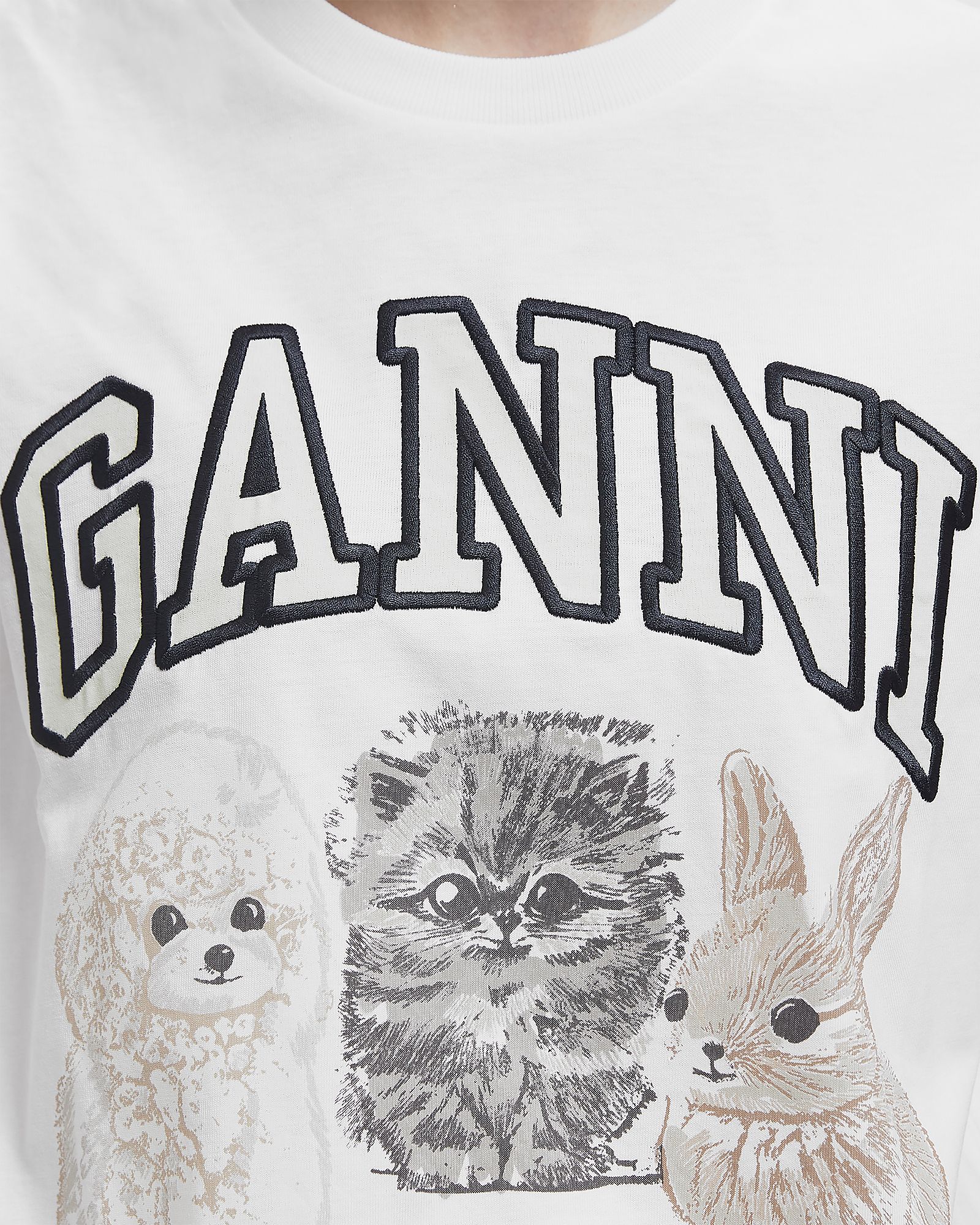 Basic Cotton Jersey Animals Relaxed Tee