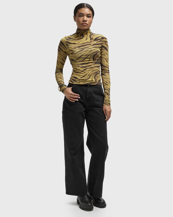 Thumbnail - Printed Shiny Jersey Turtleneck