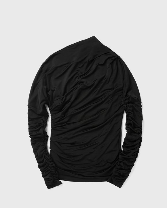 Shiny Jersey Ruched Top