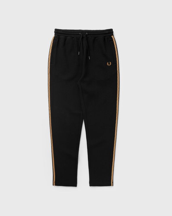 Fred Perry Chequerboard Tape Track Pant Black | BSTN Store