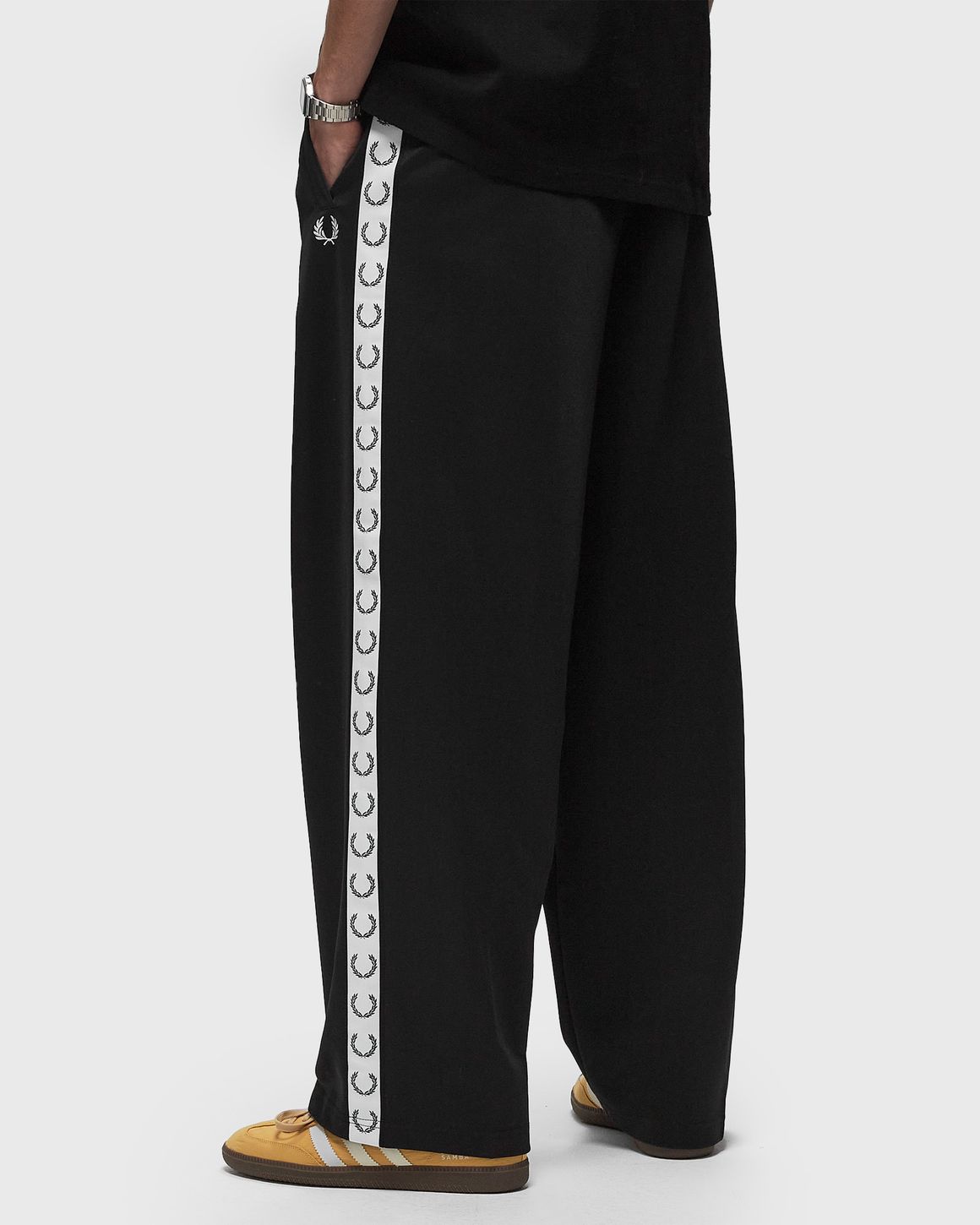Fred Perry Wide Leg Track Pant Black BSTN Store