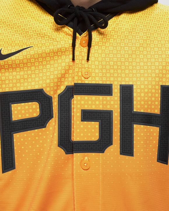 Yellow Nike MLB Pittsburgh Pirates City Connect Jersey