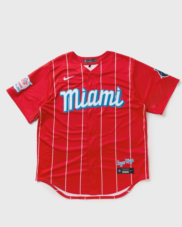 Men's Nike Red Miami Marlins City Connect Replica Team Jersey, M