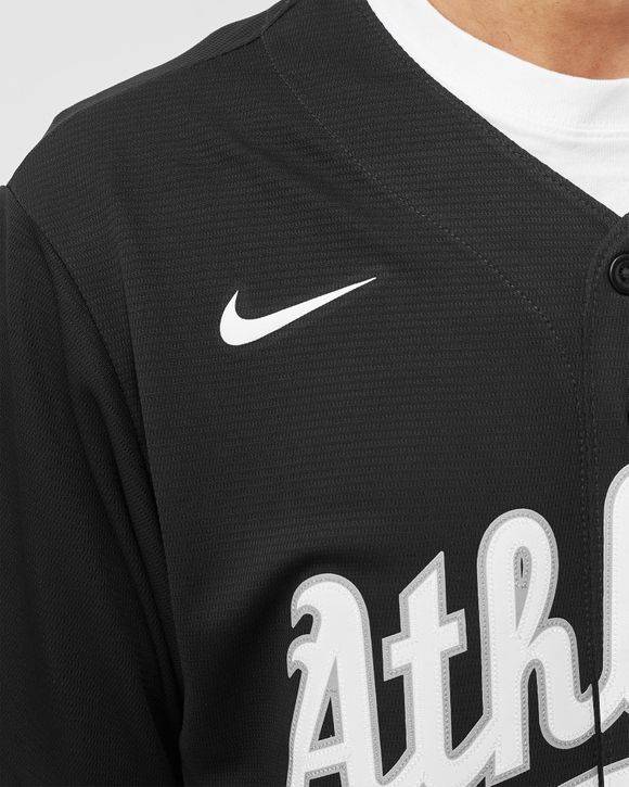 NEW Nike Oakland Athletics Pitch Black Fashion Replica Jersey – Black MLB  Swingman Swoosh