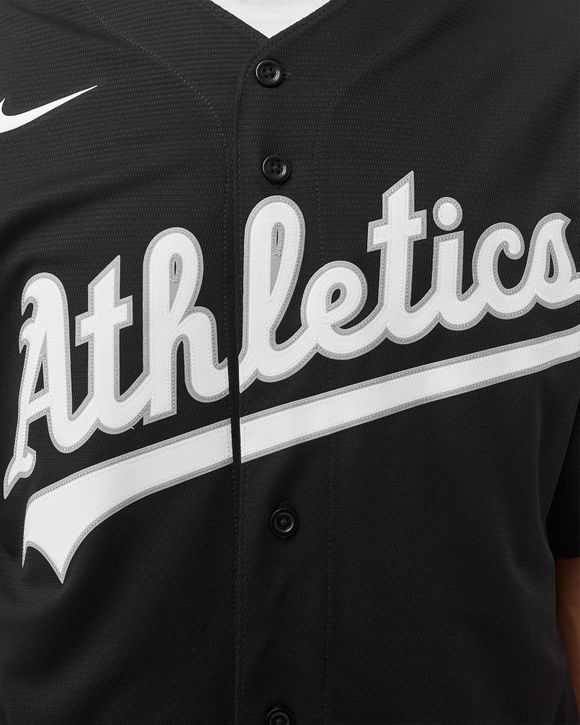 NEW Nike Oakland Athletics Pitch Black Fashion Replica Jersey – Black MLB  Swingman Swoosh