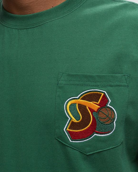 Mitchell & Ness Seattle SuperSonics Men's Retro Logo T-Shirt - Green