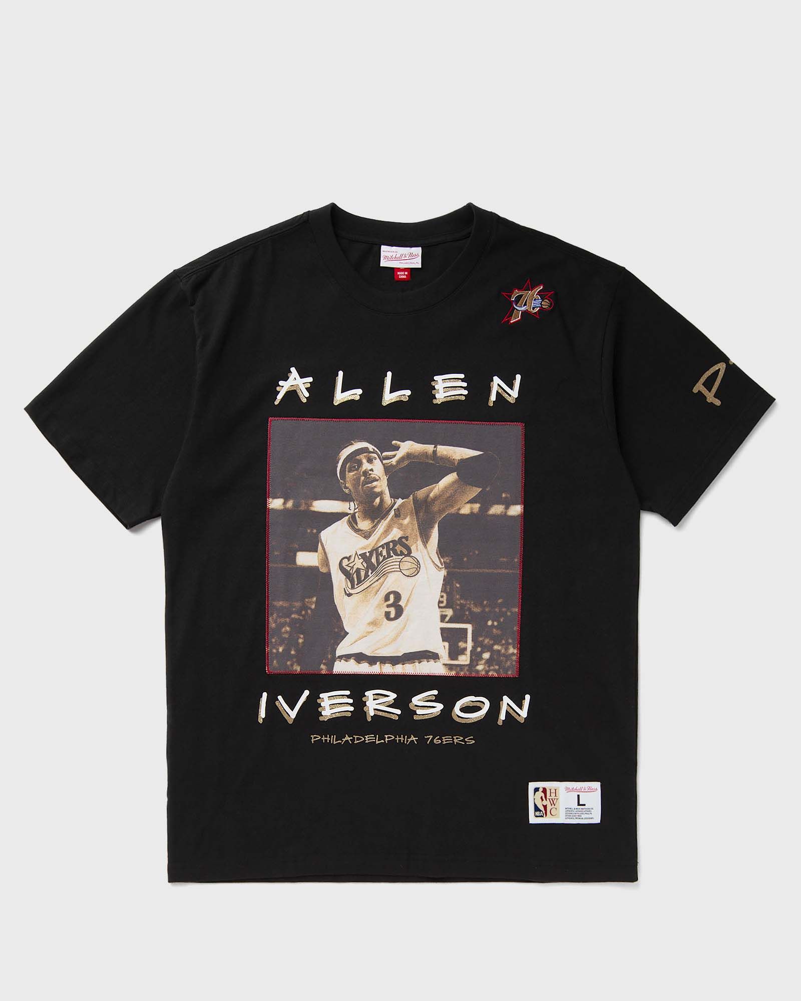 NBA HEAVYWEIGHT PREMIUM PLAYER TEE VINTAGE LOGO PHILADELPHIA 76ERS ALLEN IVERSON #3