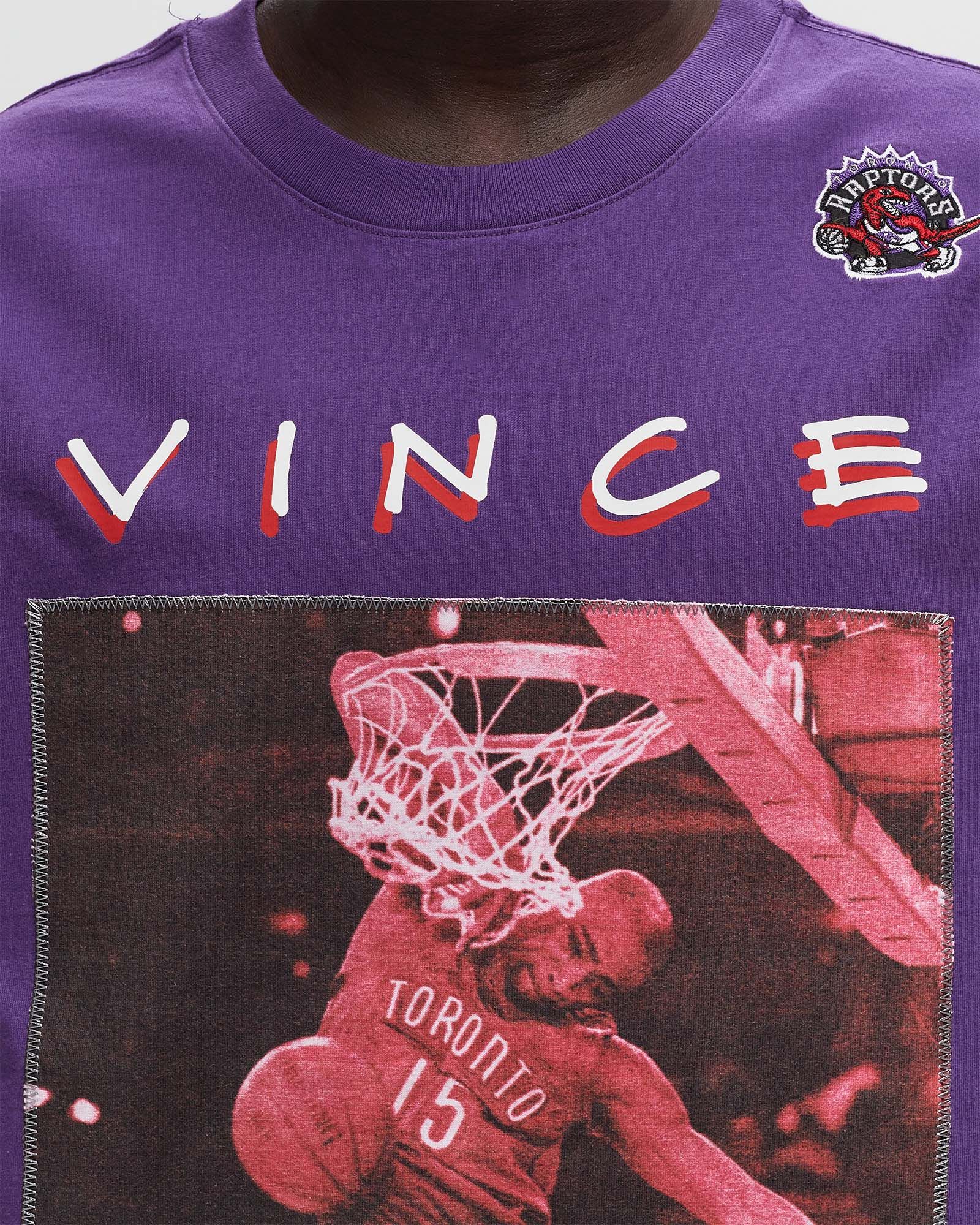 NBA HEAVYWEIGHT PREMIUM PLAYER TEE VINTAGE LOGO TORONTO RAPTORS VINCE CARTER #15