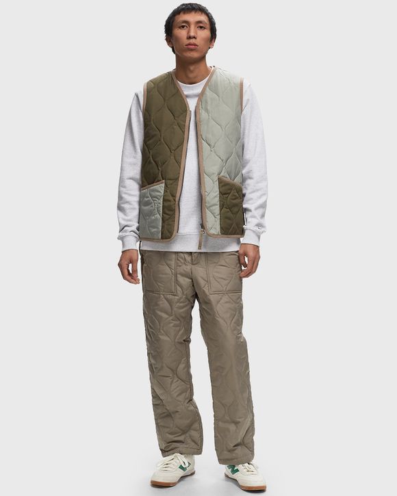 MILITARY ZIP V NECK DOWN VEST