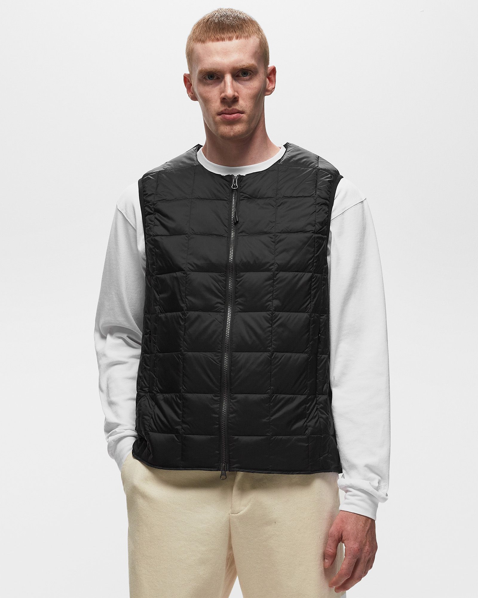 CREW-NECK W-ZIP DOWN VEST