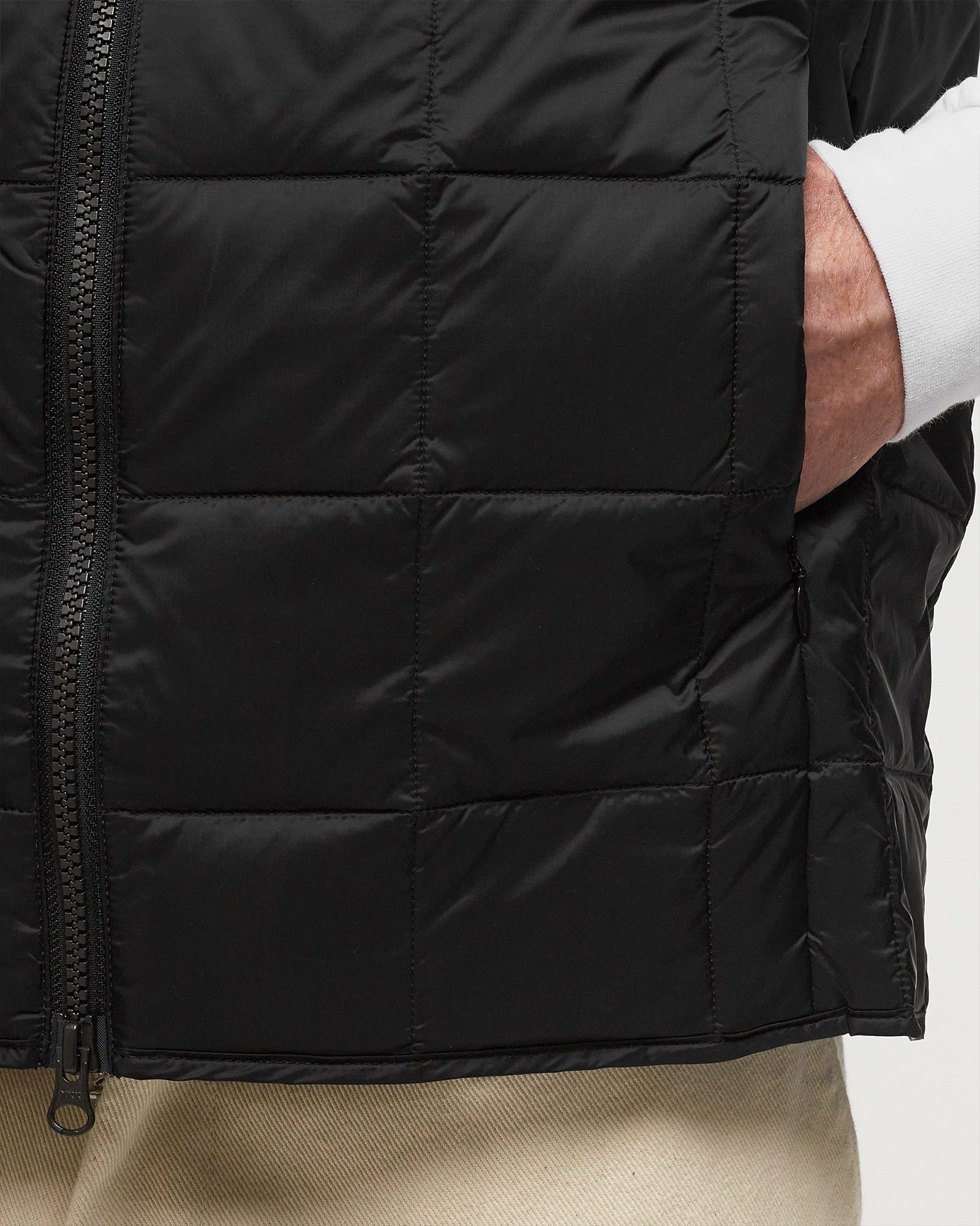CREW-NECK W-ZIP DOWN VEST