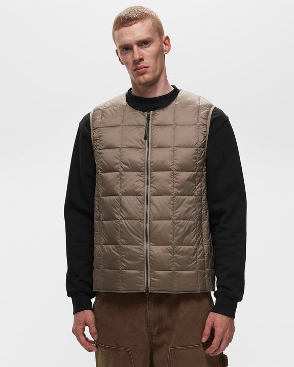 Taion CREW NECK W-ZIP DOWN VEST Brown | BSTN Store