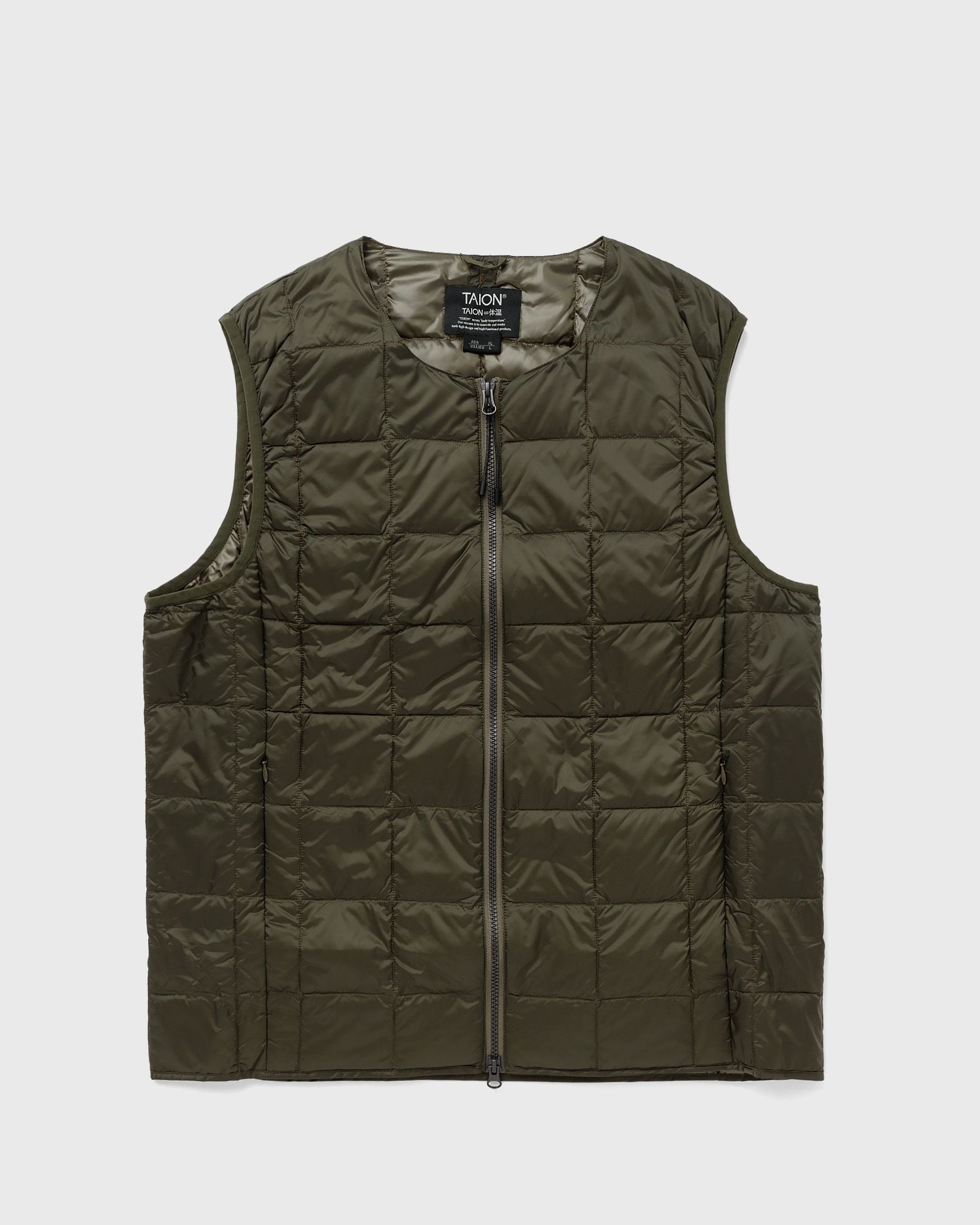 CREW-NECK W-ZIP DOWN VEST