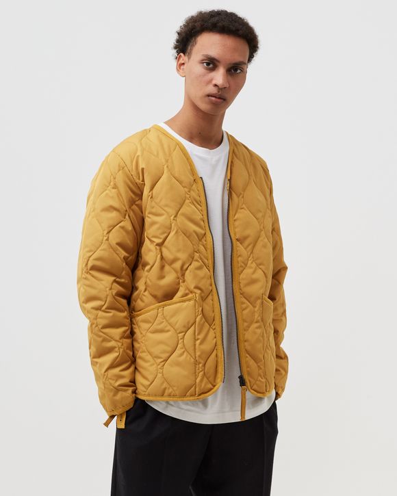 Taion MILITARY ZIP V-NECK JACKET Yellow - CAMEL