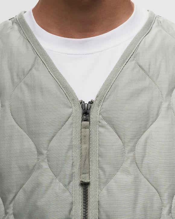 MILITARY ZIP V NECK DOWN JACKET