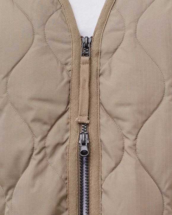 MILITARY V NECK ZIP DOWN CO