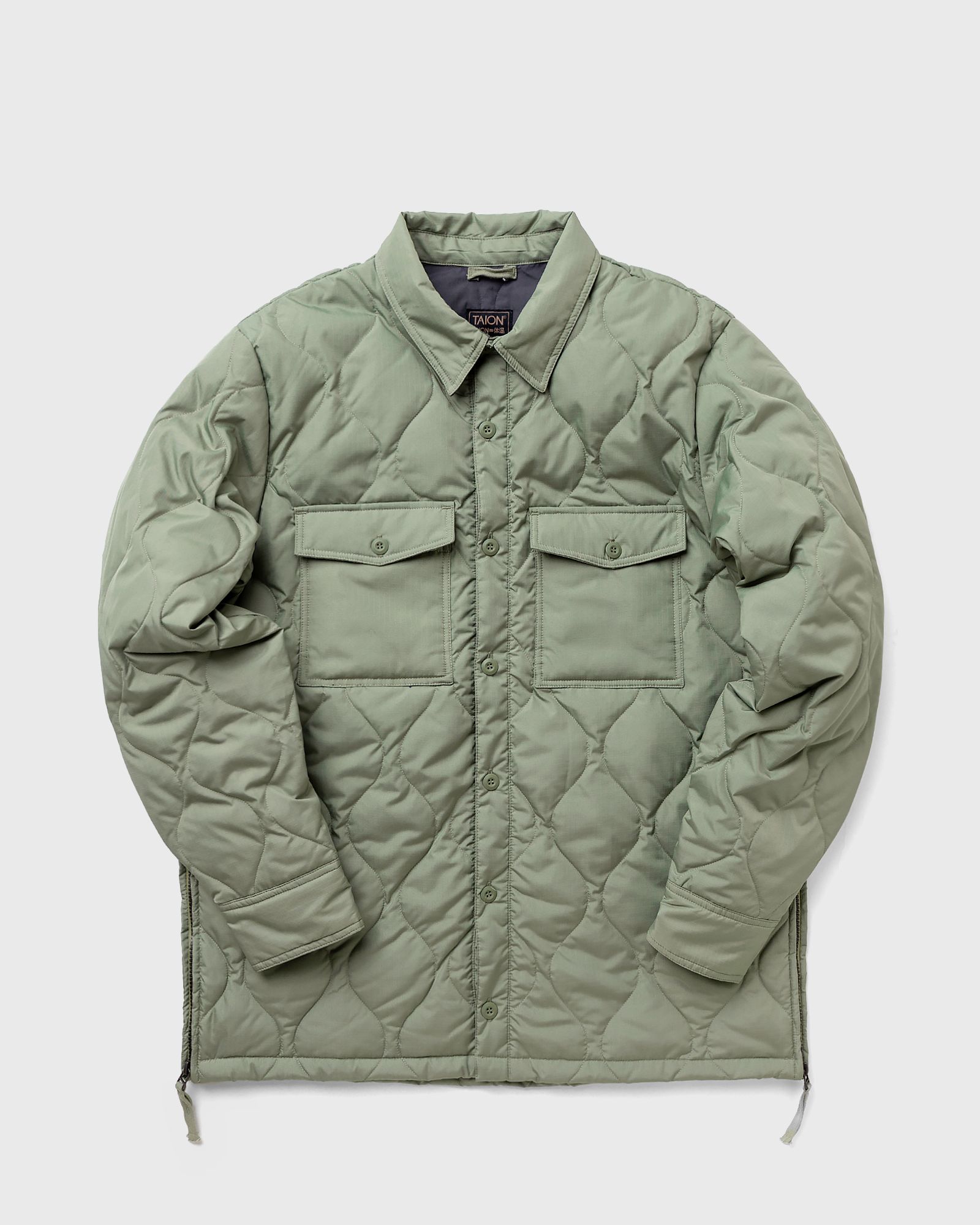 Taion - military shirts men down & puffer jackets|overshirts green in größe:s