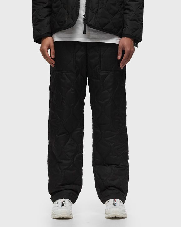 Black Tapered quilted down trousers, TAION