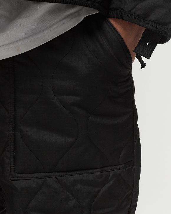 Black Tapered quilted down trousers, TAION