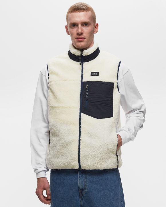 Taion DOWN X BOA REVERSIBLE VEST Blue - NAVYXIVORY