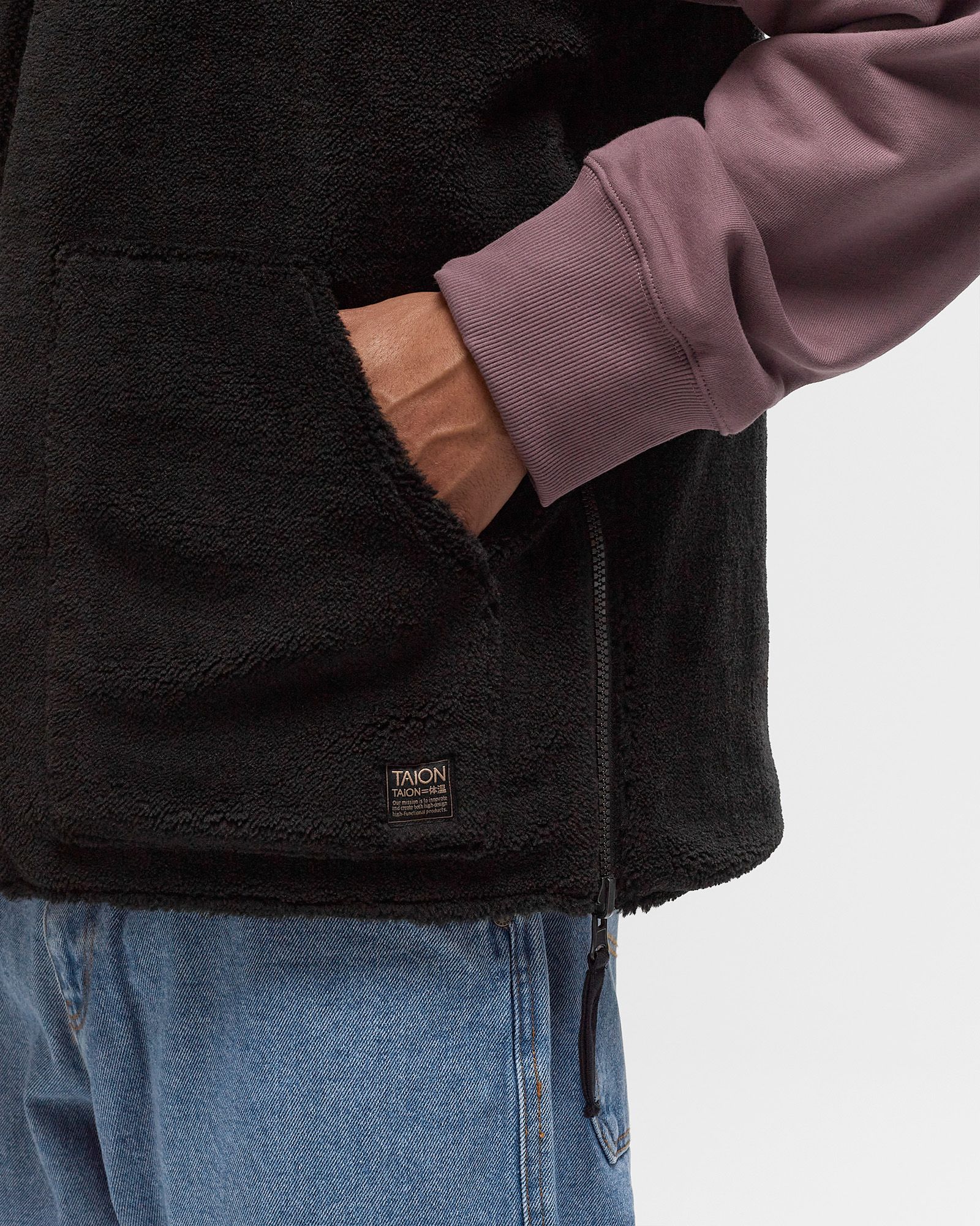 NON DOWN  MILITARY  REVERSIBLE BOA HI NECK VEST