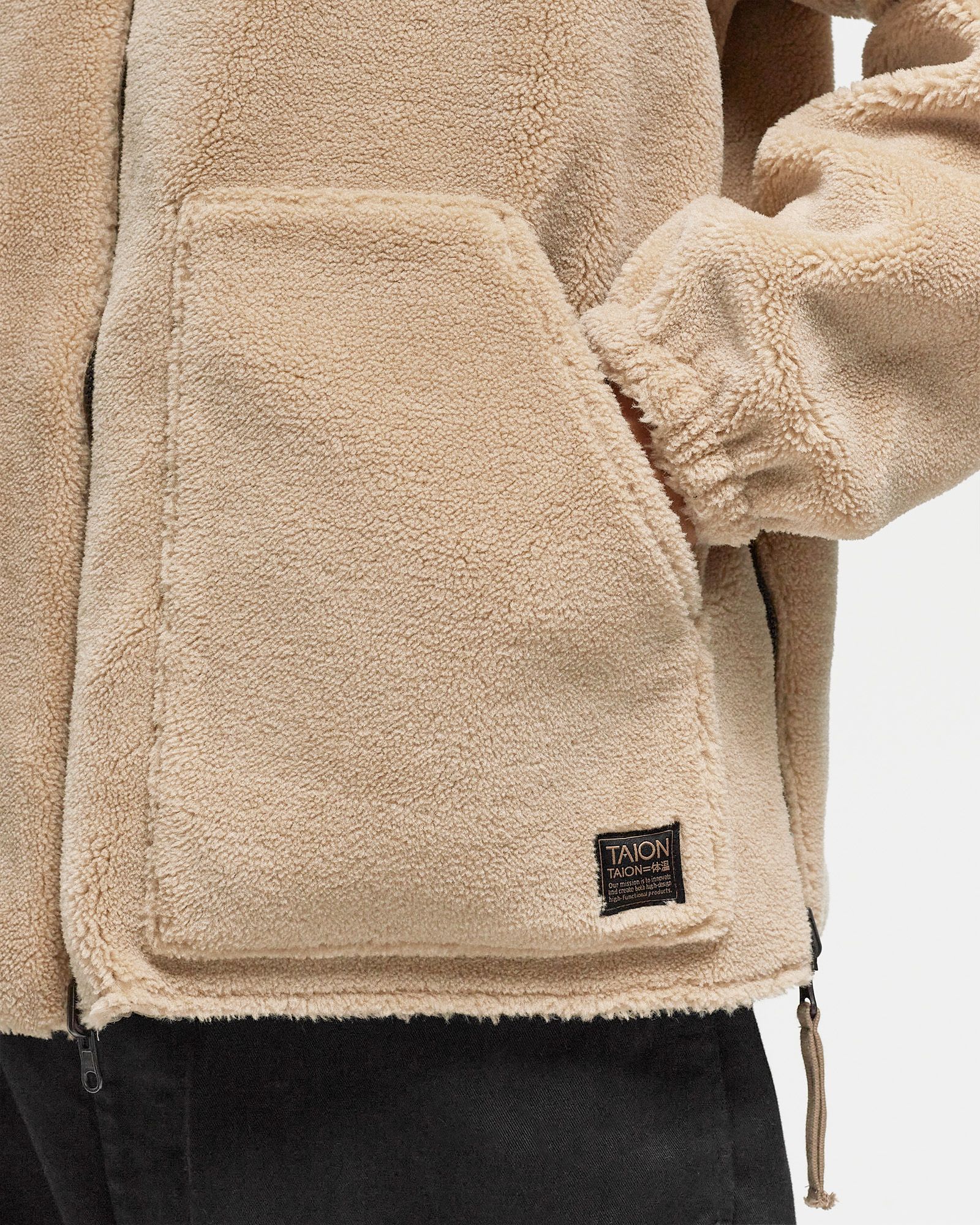 NON DOWN  MILITARY  REVERSIBLE BOA HI NECK JACKET