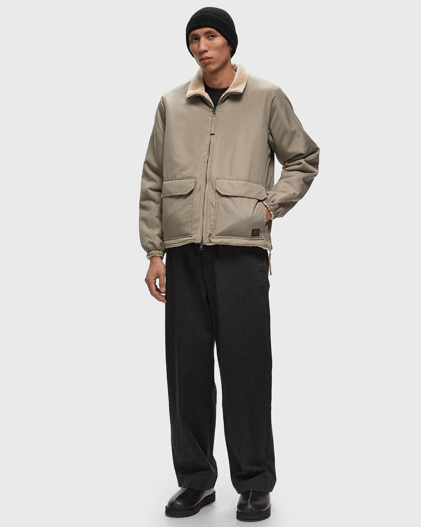 NON DOWN  MILITARY  REVERSIBLE BOA HI NECK JACKET