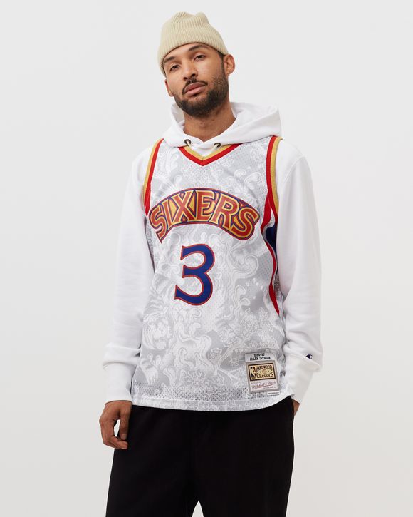 Mitchell & Ness CNY 4.0 Swingman Jersey - Philadelphia 76ers - Allen Iverson #3 Men Jerseys White in Size:XL