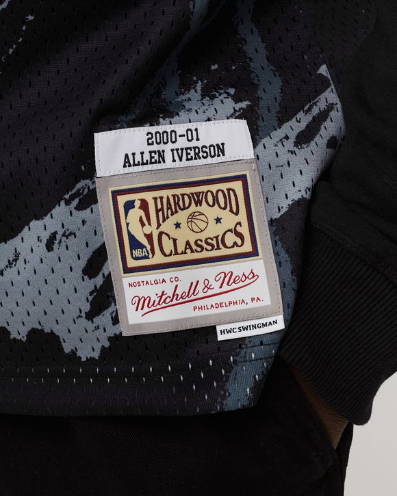 Lids Allen Iverson Philadelphia 76ers Mitchell & Ness 2000-01 Hardwood  Classics Marble Swingman Jersey - Black
