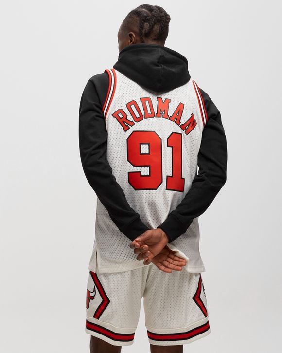 DENNIS RODMAN CHICAGO BULLS JERSEY BOYS /YOUTH MITCHEL & NESS GREEN/RED  LETTER