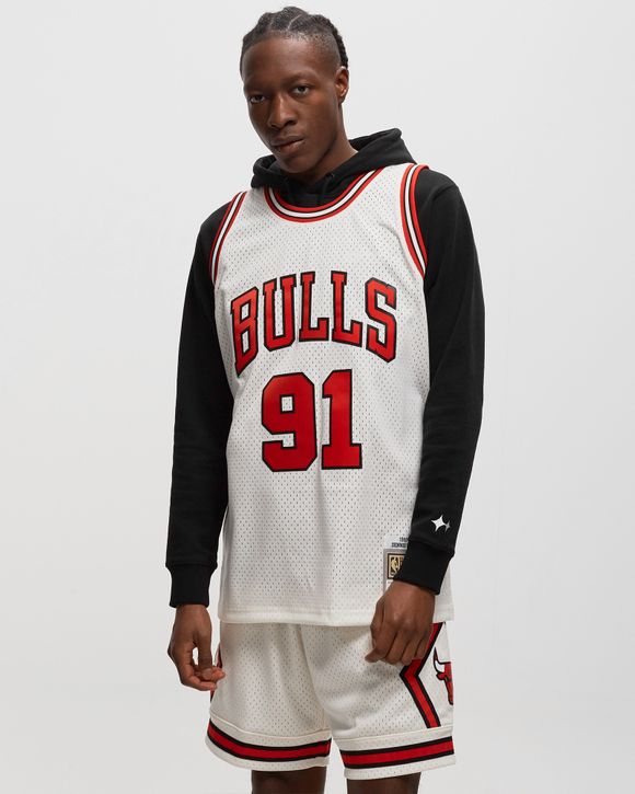 Mitchell & Ness Men's 1996 Chicago Bulls Dennis Rodman #91 Khaki Swingman  Jersey