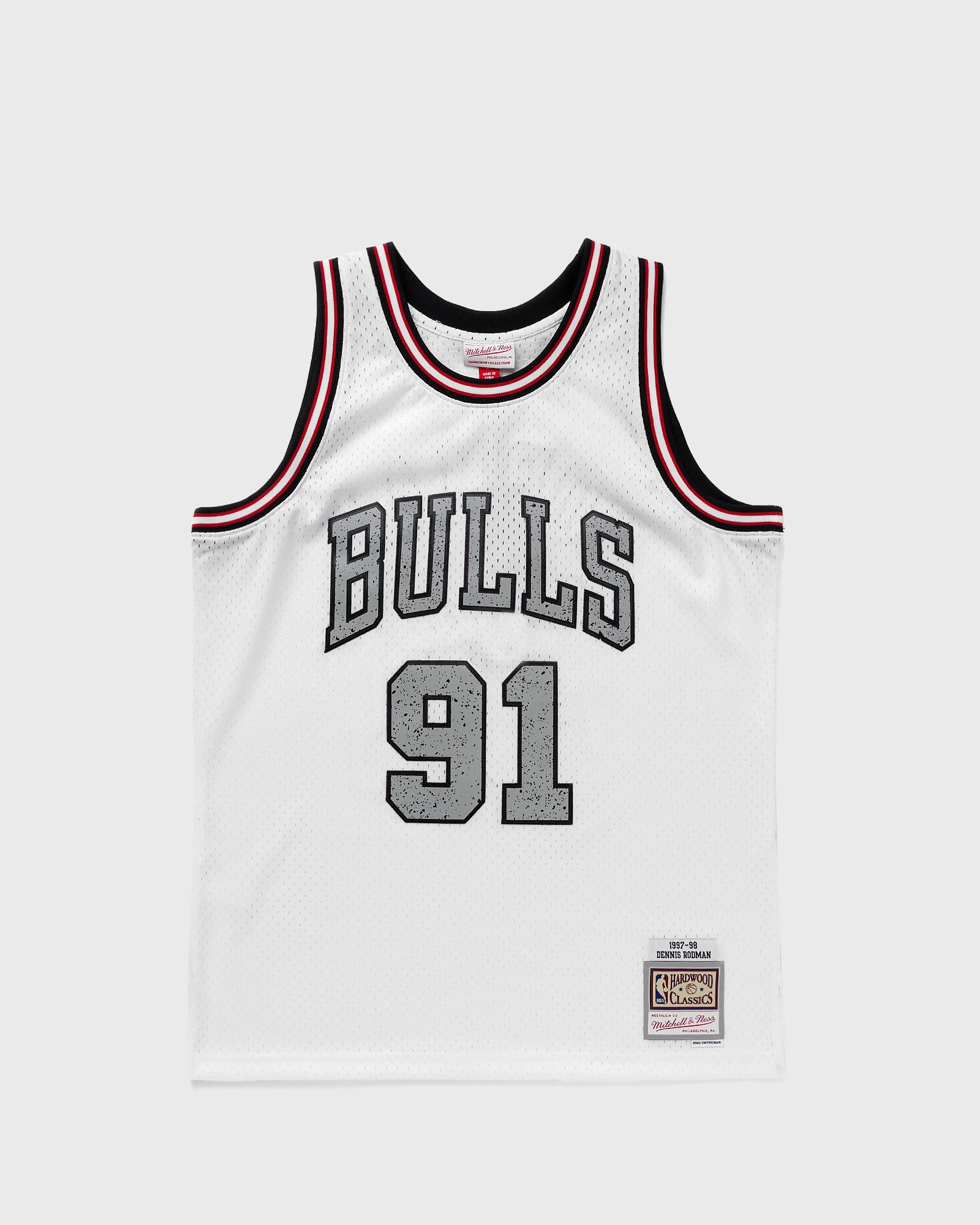 NBA CRACKED CEMENT SWINGMAN JERSEY BULLS 1997-98 DENNIS RODMAN #91