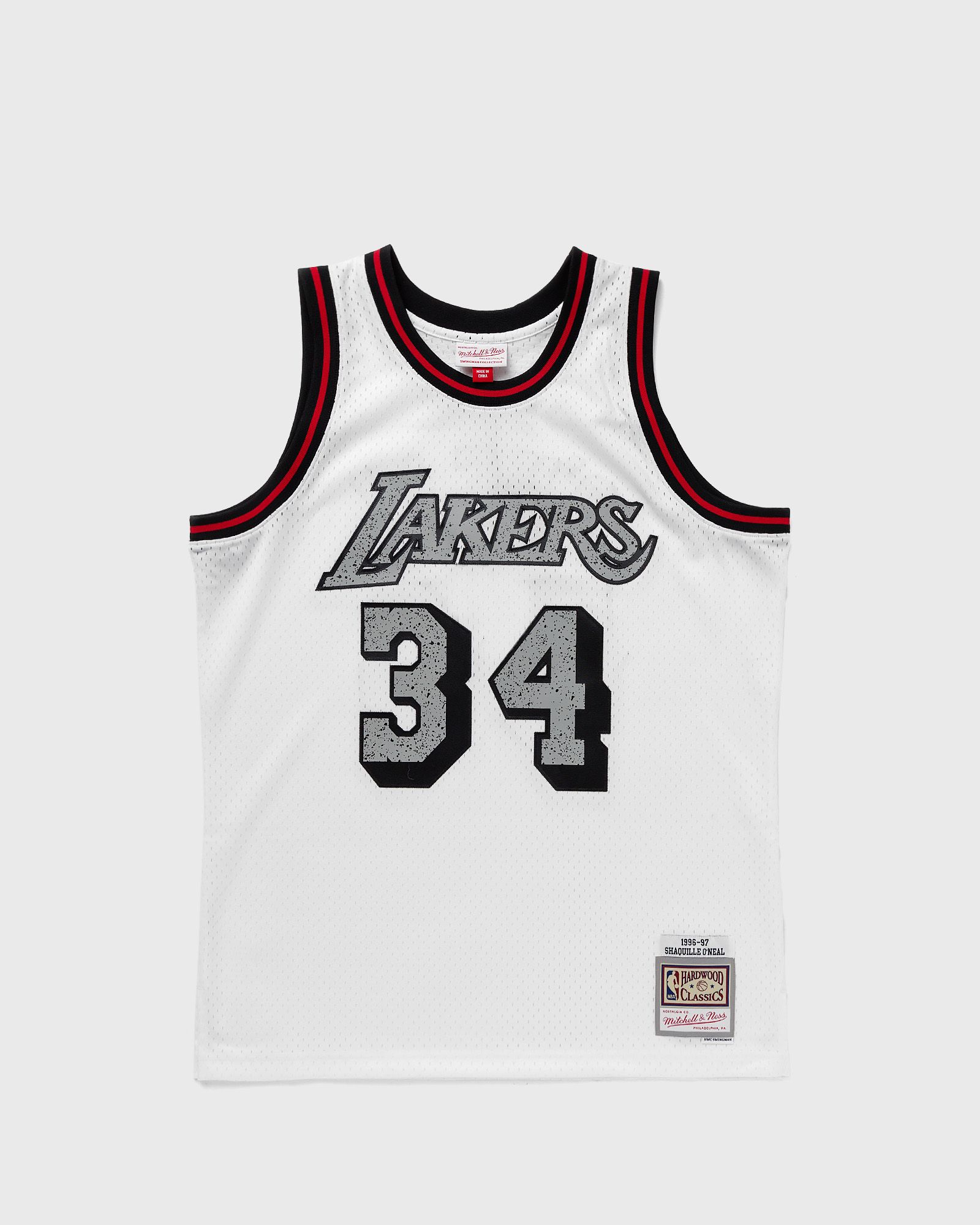 NBA CRACKED CEMENT SWINGMAN JERSEY LAKERS 1996-97 SHAQUILLE O'NEAL #34