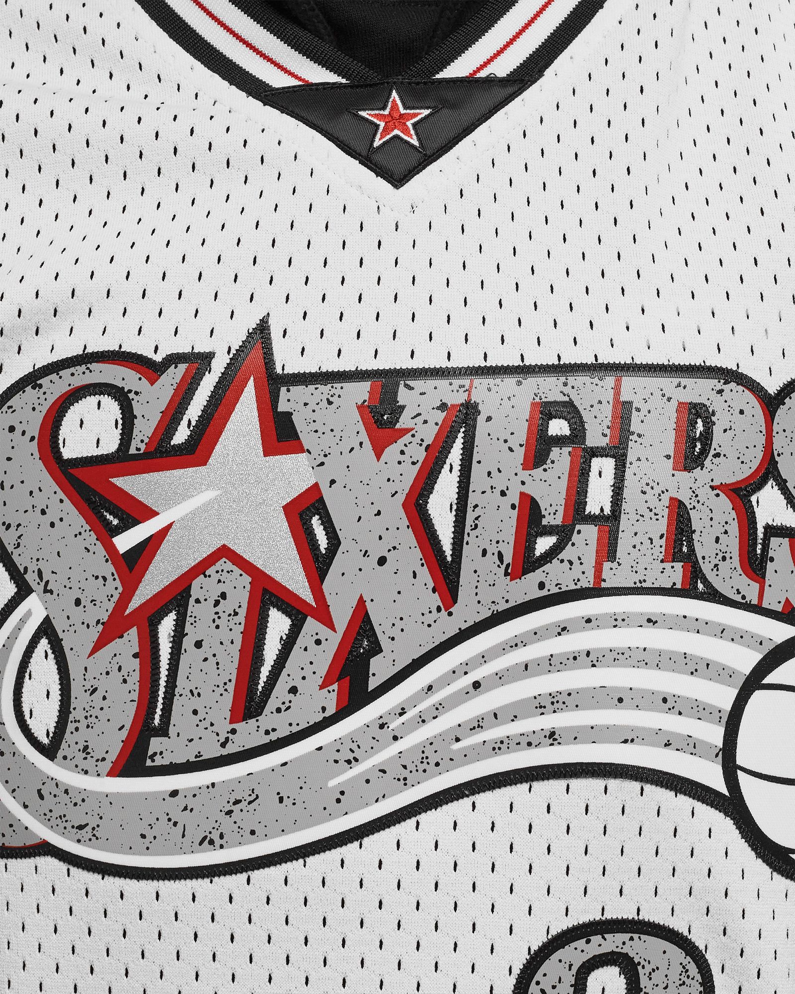 NBA CRACKED CEMENT SWINGMAN JERSEY 76ERS 2000-01 ALLEN IVERSON #3