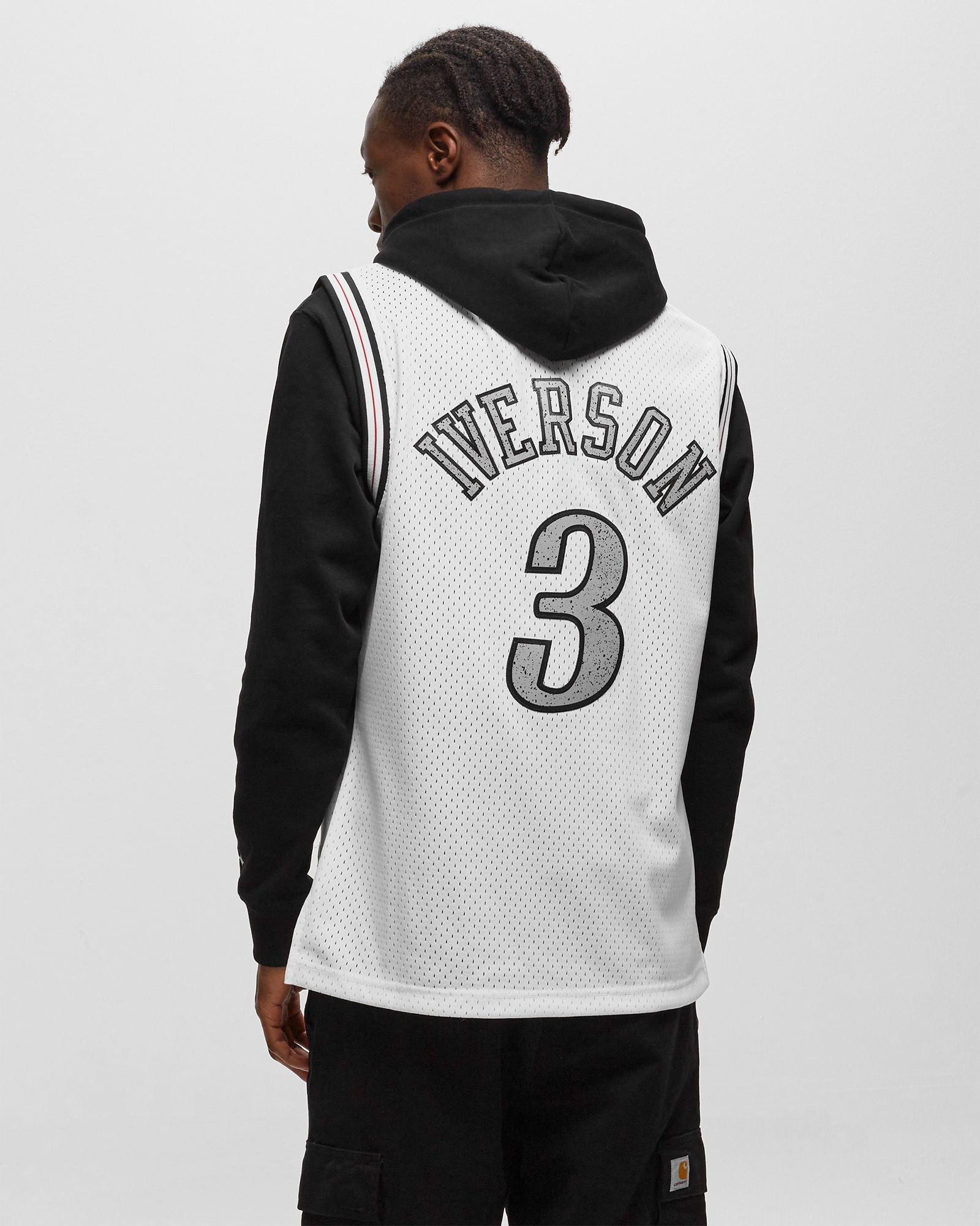 NBA CRACKED CEMENT SWINGMAN JERSEY 76ERS 2000-01 ALLEN IVERSON #3