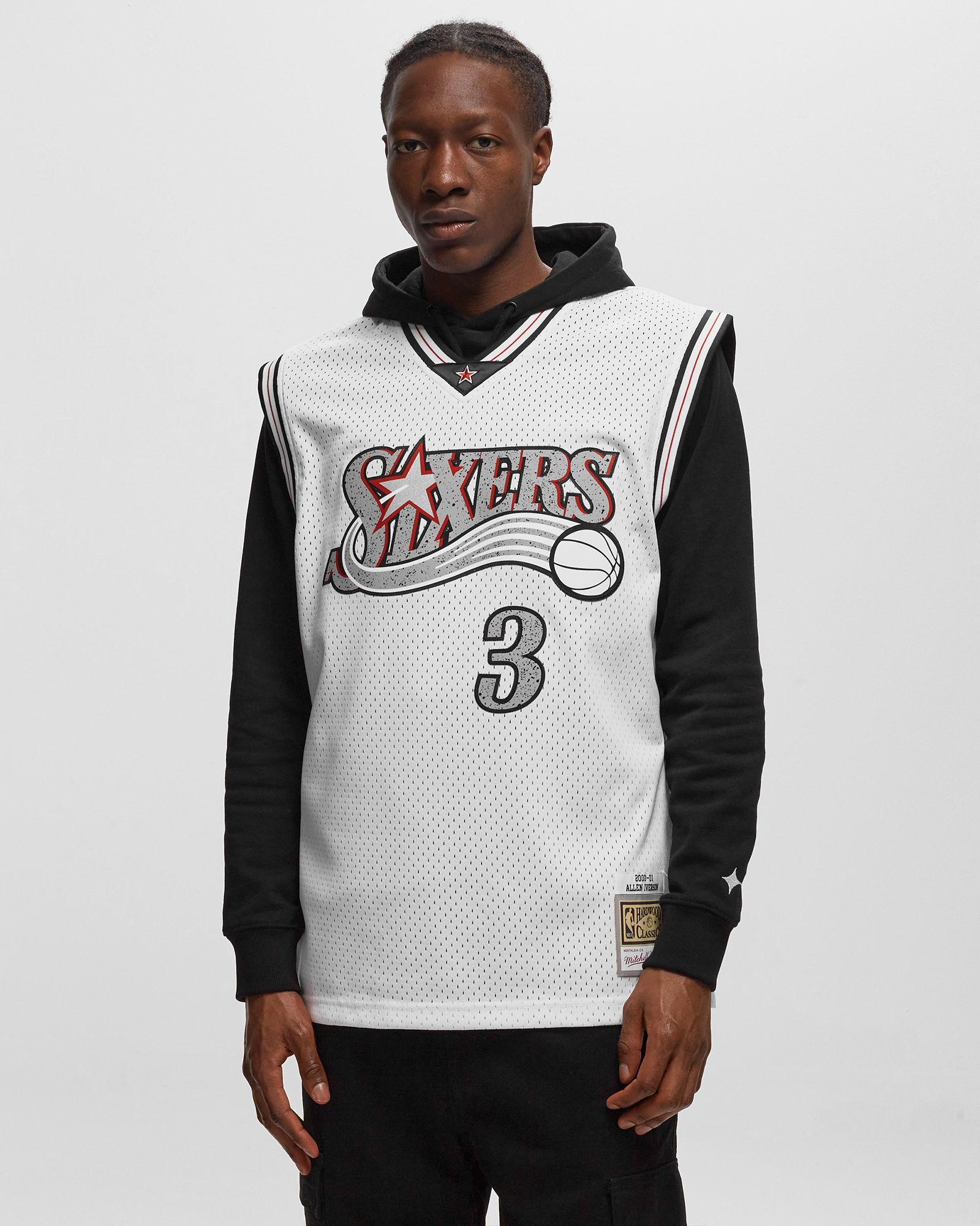 NBA CRACKED CEMENT SWINGMAN JERSEY 76ERS 2000-01 ALLEN IVERSON #3