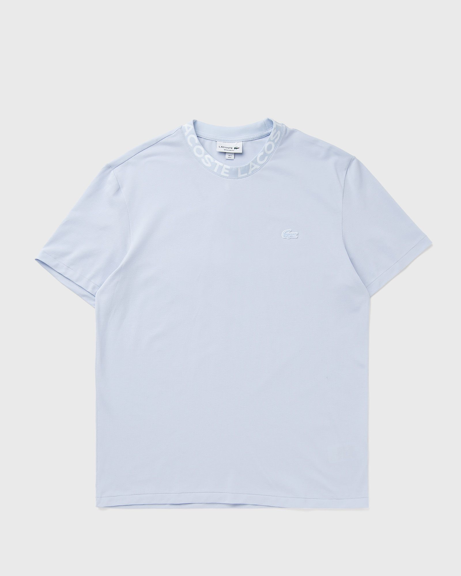 LIGHTWEIGHT PIQUÉ JACQUARD NECK T-SHIRT
