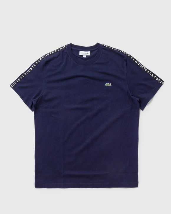 Crewneck Print Striped Cotton TEE