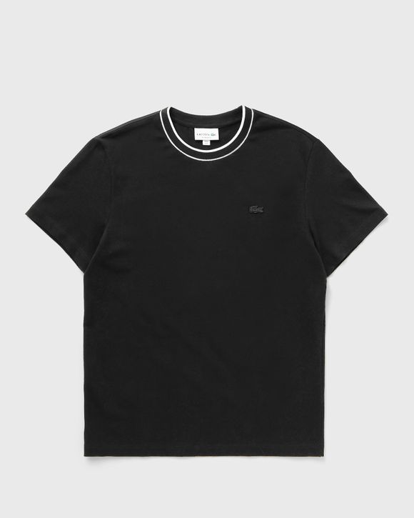 STRETCH PIQUÉ STRIPE COLLAR T-SHIRT