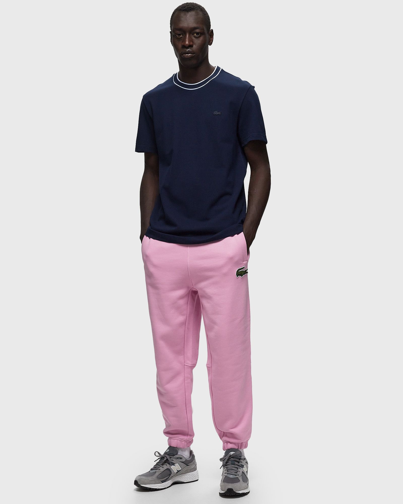 STRETCH PIQUÉ STRIPE COLLAR T-SHIRT