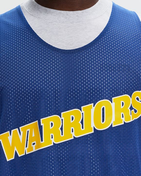 NBA REVERSIBLE MESH PRACTICE TANK VINTAGE LOGO WARRIORS