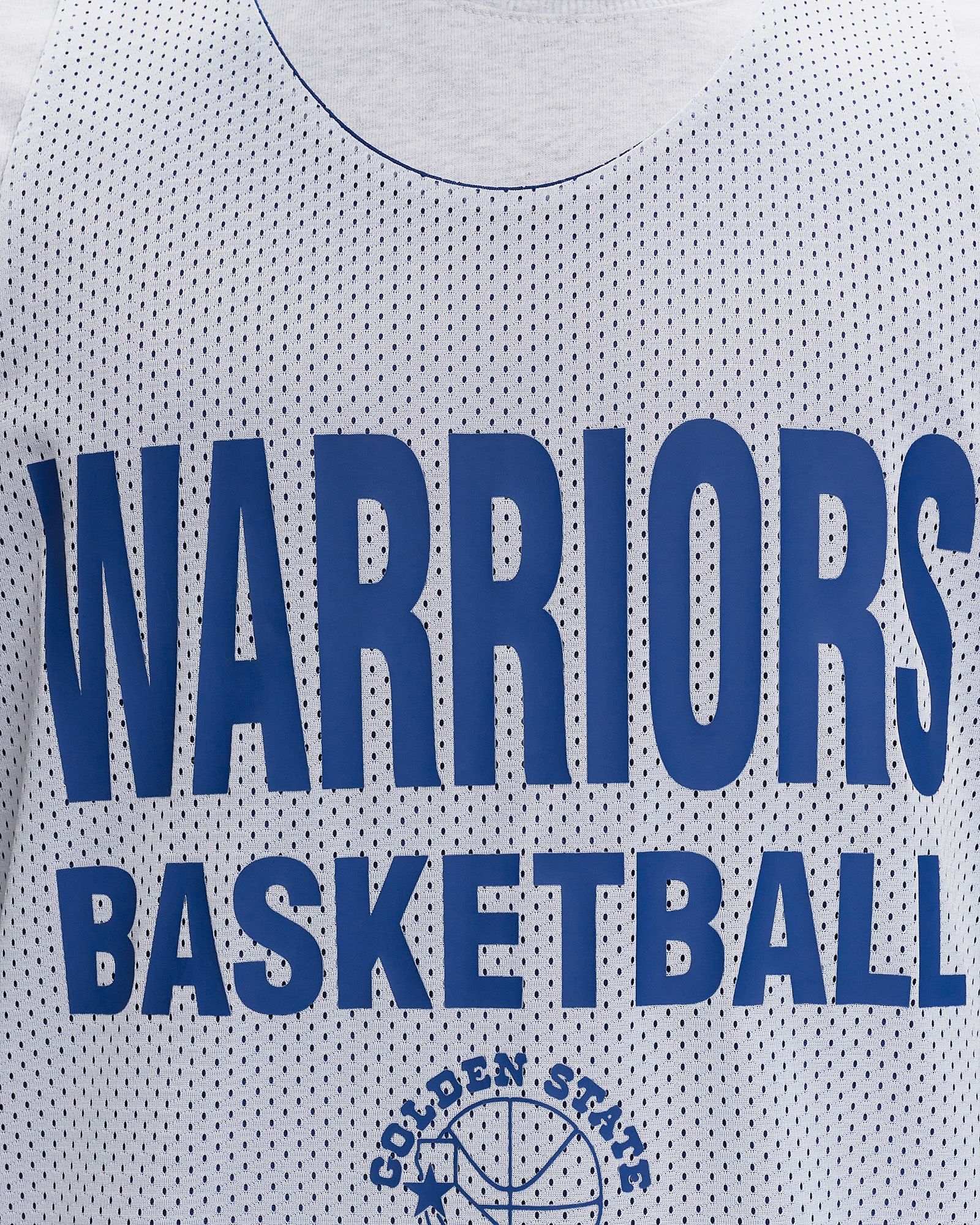 NBA REVERSIBLE MESH PRACTICE TANK VINTAGE LOGO WARRIORS