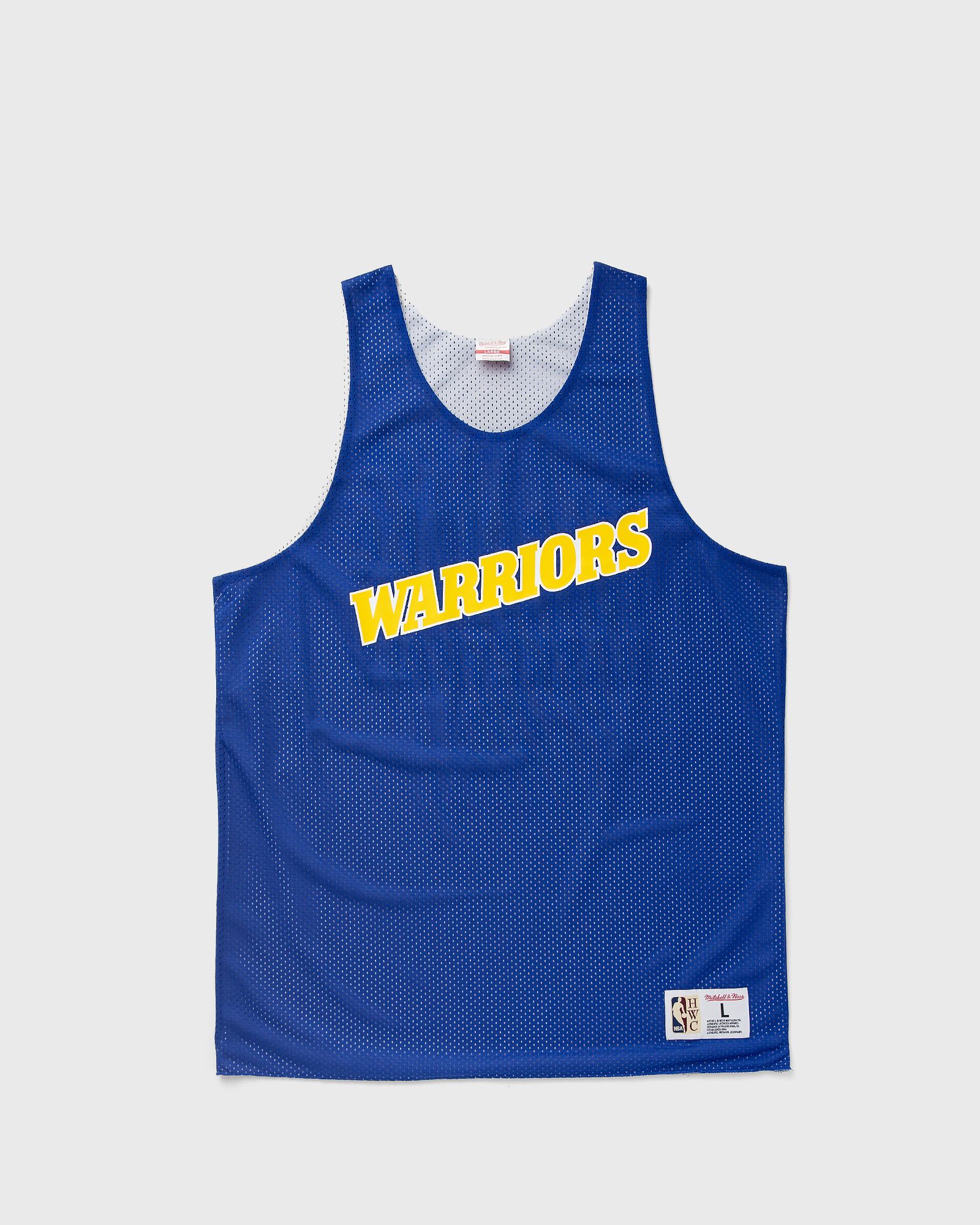 NBA REVERSIBLE MESH PRACTICE TANK VINTAGE LOGO WARRIORS