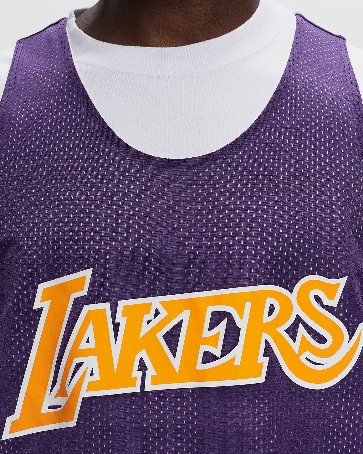 Mitchell Ness NBA REVERSIBLE MESH PRACTICE TANK VINTAGE LOGO LAKERS Purple BSTN Store